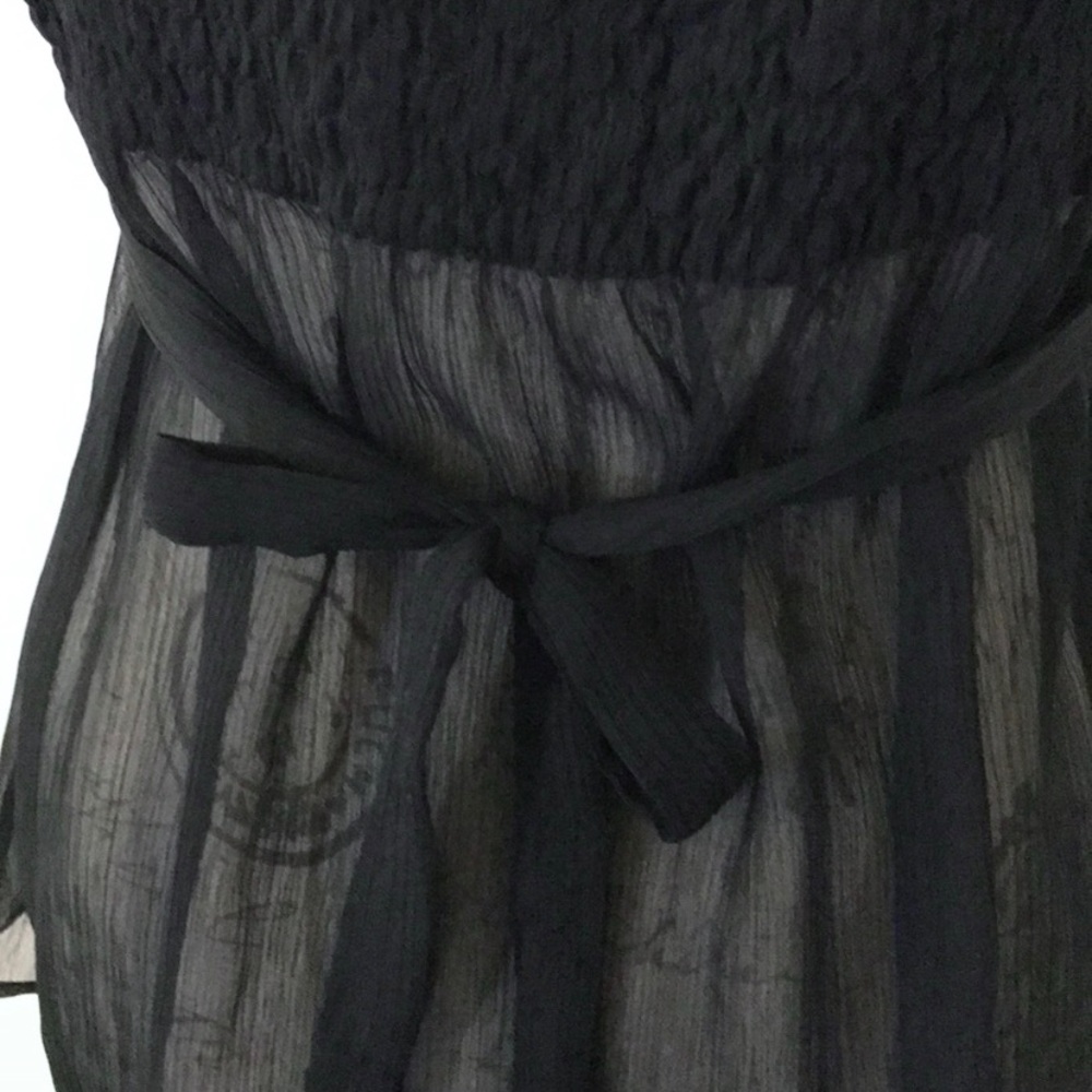 FIRE - LOS ANGELES | Lace Trim Sheer Tie-Back Cami - Picture 4 of 8